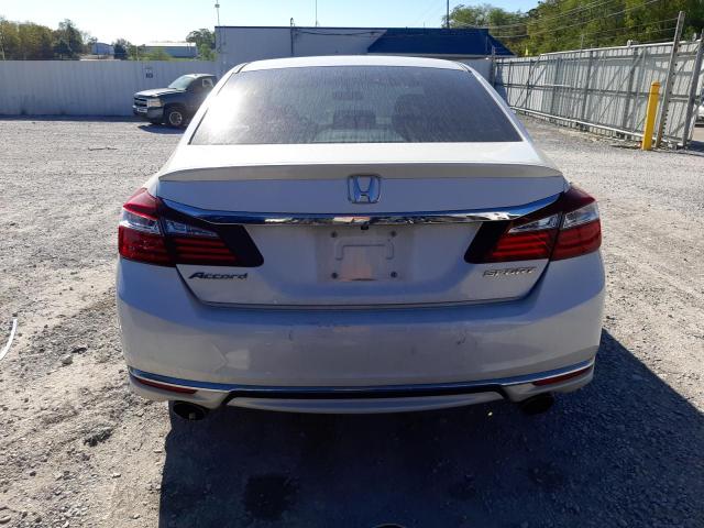 1HGCR2F59GA039970 - 2016 HONDA ACCORD SPORT WHITE photo 6