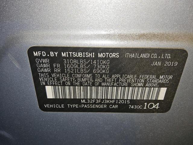 ML32F3FJ3KHF12015 - 2019 MITSUBISHI MIRAGE G4 ES 银色 照片 12