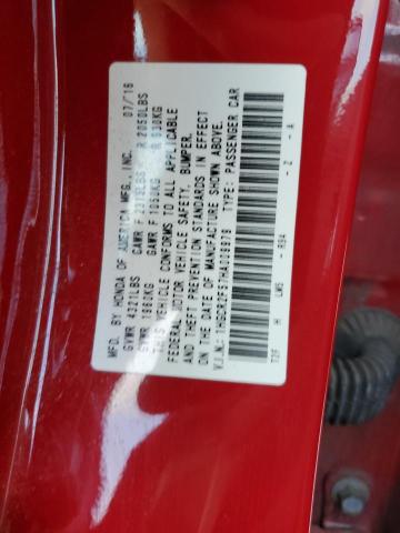 1HGCR2F57HA009979 - 2017 HONDA ACCORD SPORT წითელი ფოტო 12