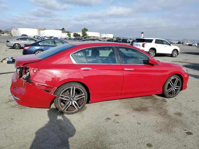 1HGCR2F57HA009979 - 2017 HONDA ACCORD SPORT წითელი ფოტო 3