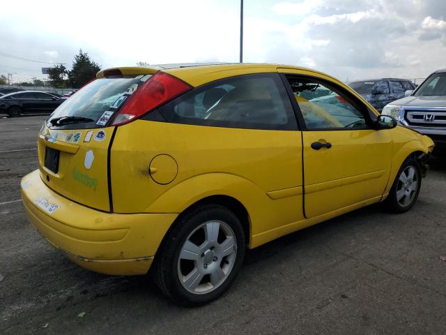 1FAFP31N97W233826 - 2007 FORD FOCUS ZX3 YELLOW photo 3