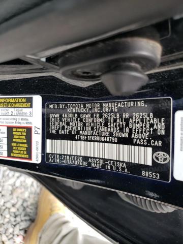 4T1BF1FK8HU648790 - 2017 TOYOTA CAMRY LE BLACK photo 12