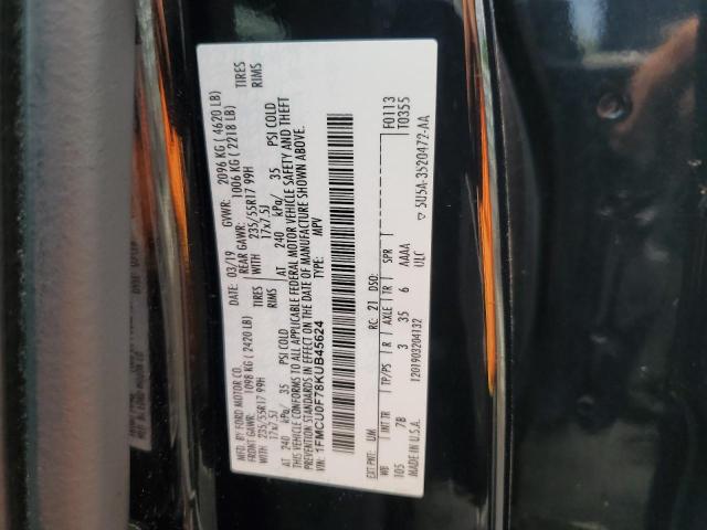 1FMCU0F78KUB45624 - 2019 FORD ESCAPE S Қара фото 13