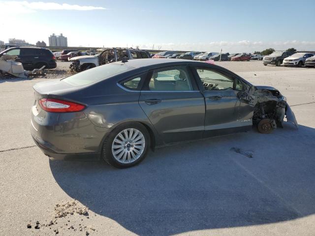 3FA6P0LU0FR288184 - 2015 FORD FUSION SE HYBRID GRAY photo 3