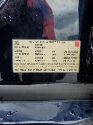 5YJSA1H10EFP43405 - 2014 TESLA MODEL S 蓝色 照片 12