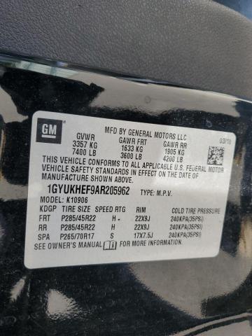 1GYUKHEF9AR205962 - 2010 CADILLAC ESCALADE ESV LUXURY Чорний фото 13