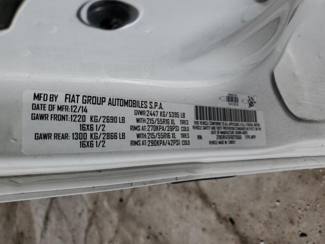 ZFBERFAT5F6970569 - 2015 RAM PROMASTER თეთრი ფოტო 13