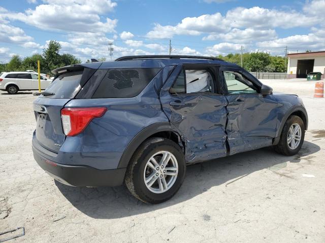 1FMSK8DH5MGA26152 - 2021 FORD EXPLORER XLT BLUE photo 3
