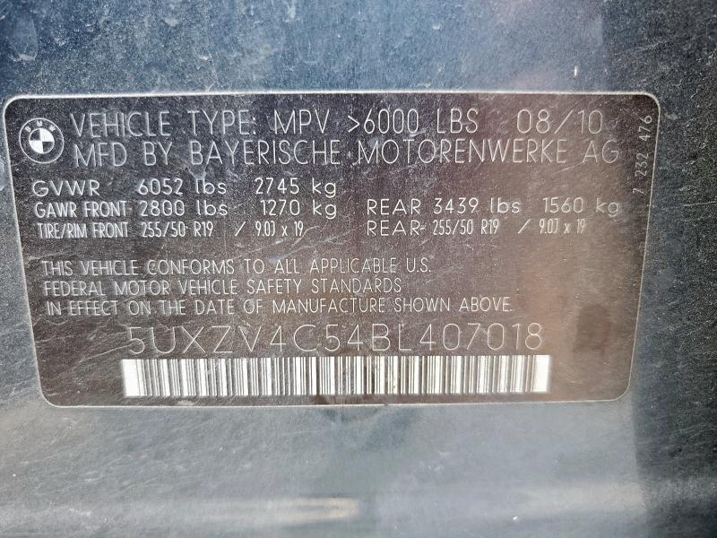 5UXZV4C54BL407018 - 2011 BMW X5 XDRIVE35I Gri fotoğraf 12