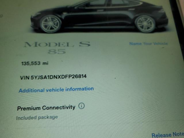 5YJSA1DNXDFP26814 - 2013 TESLA MODEL S Czarny zdjęcie 9