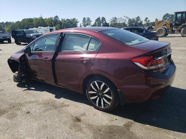 2HGFB2F97FH511667 - 2015 HONDA CIVIC EXL BURGUNDY photo 2