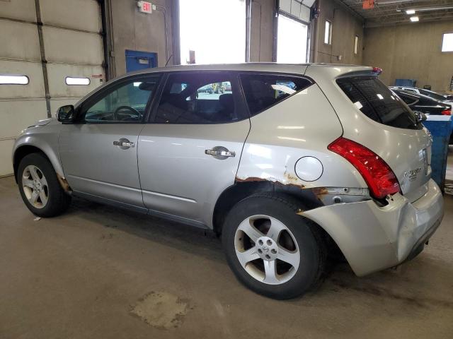 JN8AZ08W25W407944 - 2005 NISSAN MURANO SL SILVER photo 2