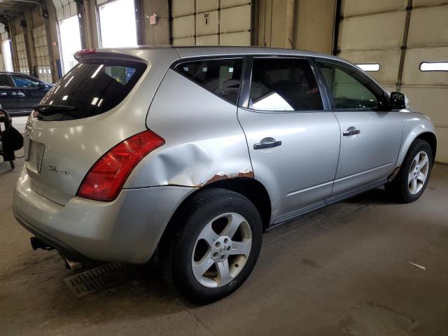 JN8AZ08W25W407944 - 2005 NISSAN MURANO SL SILVER photo 3