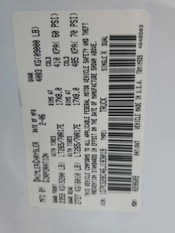 1D7KS28C46J183019 - 2006 DODGE RAM 2500 ST Biały zdjęcie 12