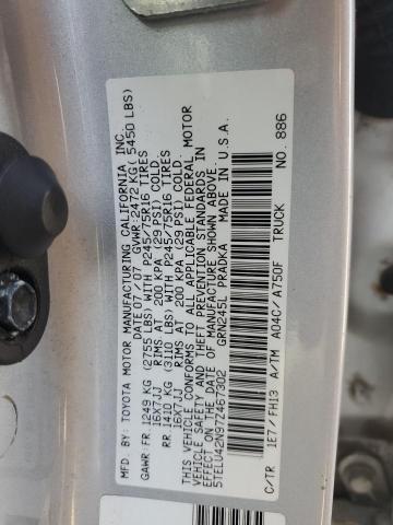 5TELU42N97Z467302 - 2007 TOYOTA TACOMA DOUBLE CAB SILVER photo 12