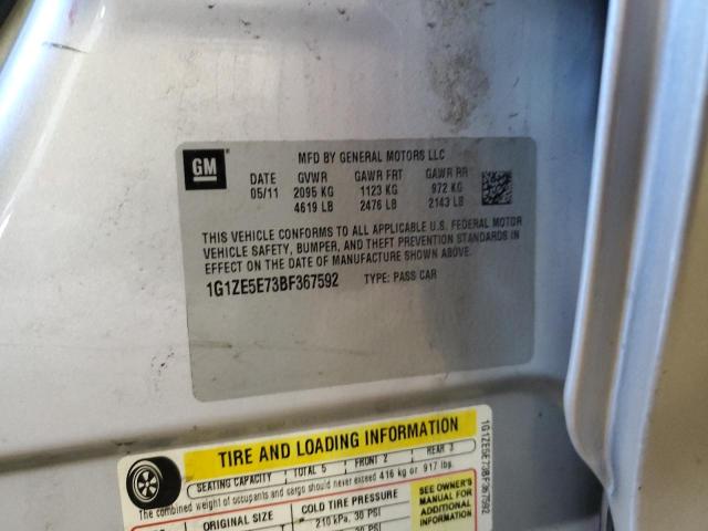 1G1ZE5E73BF367592 - 2011 CHEVROLET MALIBU LTZ SILVER photo 12