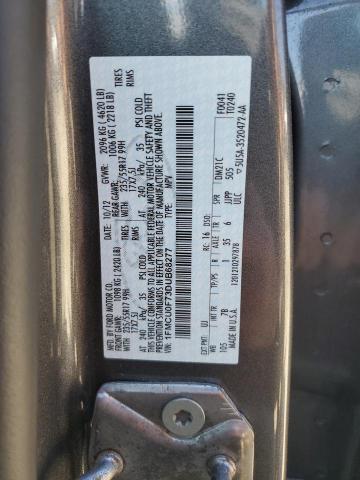 1FMCU0F73DUB68277 - 2013 FORD ESCAPE S 灰色 照片 12