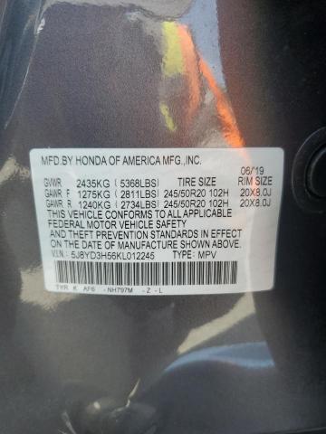 5J8YD3H56KL012245 - 2019 ACURA MDX TECHNOLOGY Сұр фото 25