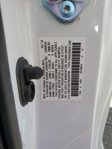 2HGFC3B74GH354785 - 2016 HONDA CIVIC EXL 白色 照片 12