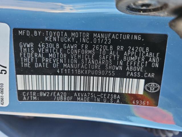 4T1T11BKXPU090755 - 2023 TOYOTA CAMRY SE NIGHT SHADE BLUE photo 12