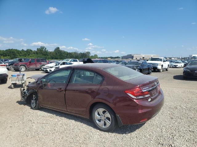 19XFB2F51DE086354 - 2013 HONDA CIVIC LX Bordo foto 2