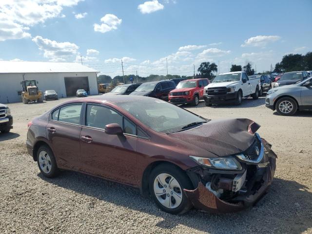 19XFB2F51DE086354 - 2013 HONDA CIVIC LX Bordo foto 4