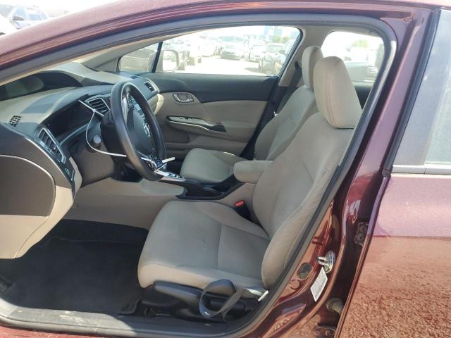 19XFB2F51DE086354 - 2013 HONDA CIVIC LX Bordo foto 7