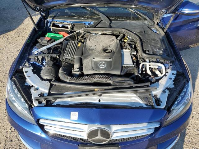55SWF4KB2JU269598 - 2018 MERCEDES-BENZ C 300 4MATIC BLUE photo 11