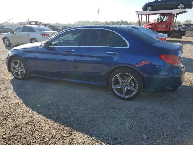 55SWF4KB2JU269598 - 2018 MERCEDES-BENZ C 300 4MATIC BLUE photo 2
