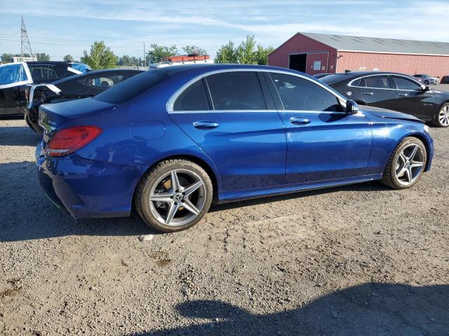 55SWF4KB2JU269598 - 2018 MERCEDES-BENZ C 300 4MATIC BLUE photo 3