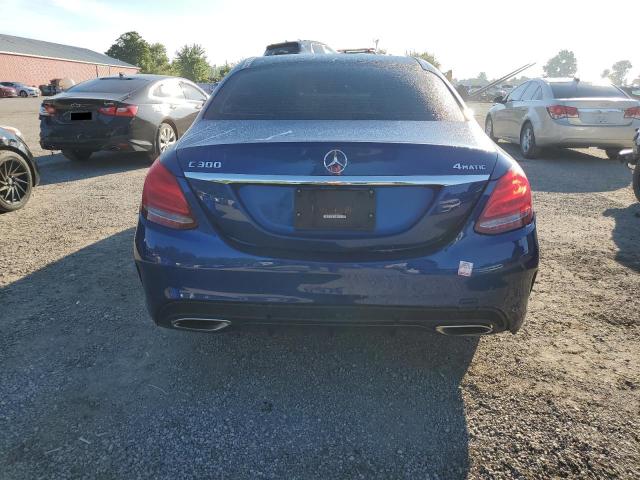 55SWF4KB2JU269598 - 2018 MERCEDES-BENZ C 300 4MATIC BLUE photo 6
