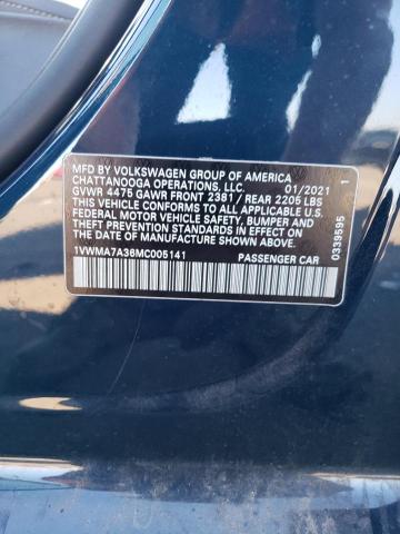 1VWMA7A36MC005141 - 2021 VOLKSWAGEN PASSAT R-LINE Mavi foto 12
