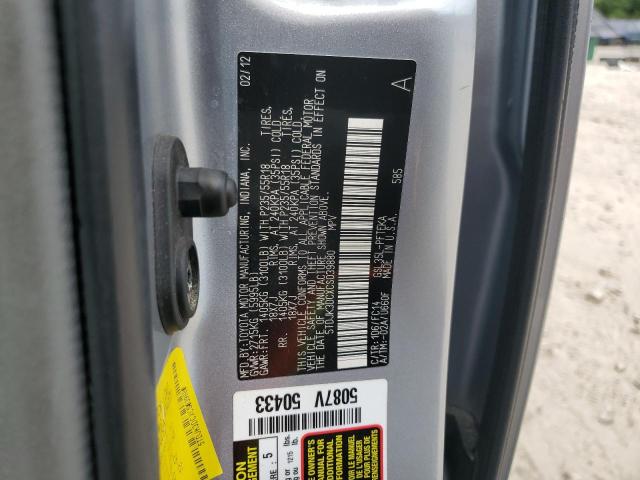 5TDJK3DCXCS039880 - 2012 TOYOTA SIENNA LE 银色 照片 13