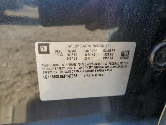 1G11B5SL8EF147053 - 2014 CHEVROLET MALIBU LS GRAY photo 12