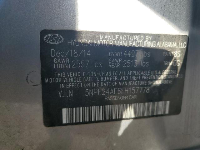 5NPE24AF6FH157778 - 2015 HYUNDAI SONATA SE SILVER photo 12