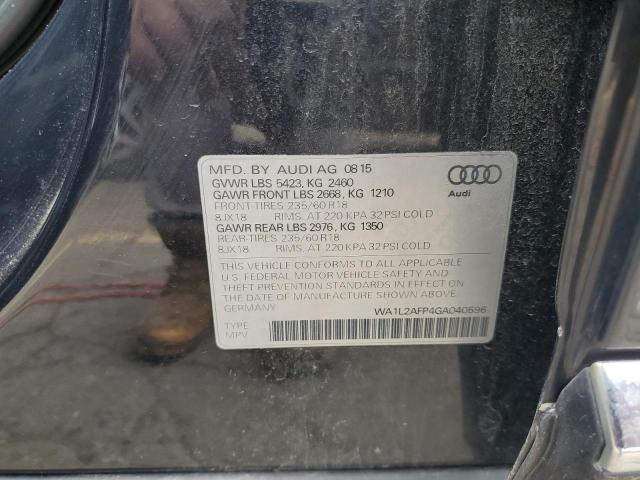 WA1L2AFP4GA040596 - 2016 AUDI Q5 PREMIUM PLUS Niebieski zdjęcie 14