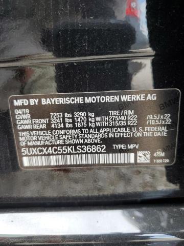 5UXCX4C55KLS36862 - 2019 BMW X7 XDRIVE50I BLACK photo 13