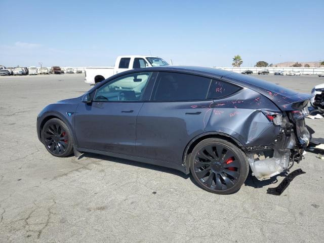 5YJYGDEF6MF268352 - 2021 TESLA MODEL Y GRAY photo 2