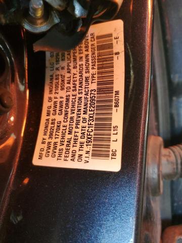 19XFC1F3XLE209573 - 2020 HONDA CIVIC EX CHARCOAL photo 12