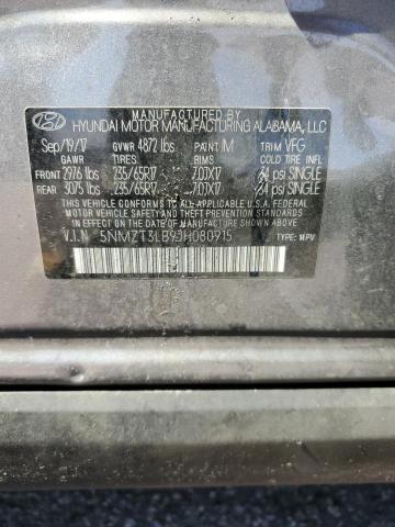 5NMZT3LB9JH080915 - 2018 HYUNDAI SANTA FE S GRAY photo 14