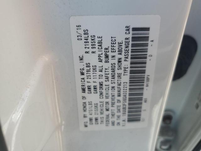 19UUB3F56GA002213 - 2016 ACURA TLX TECH WHITE photo 12