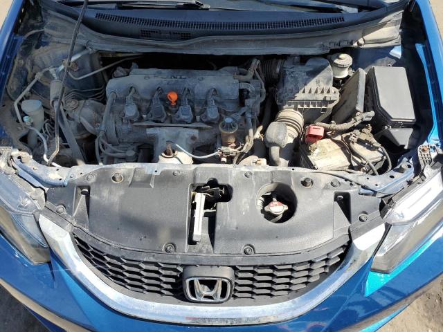 19XFB2F59DE045180 - 2013 HONDA CIVIC LX BLUE photo 11