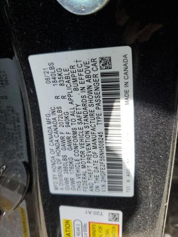 2HGFE2F56NH508245 - 2022 HONDA CIVIC SPORT 黑色 照片 12