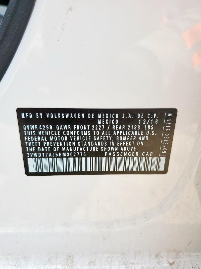 3VWD17AJ5HM302775 - 2017 VOLKSWAGEN JETTA SPORT Ağ foto 13