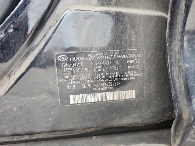 5NPE24AF6GH391212 - 2016 HYUNDAI SONATA SE 黑色 照片 13