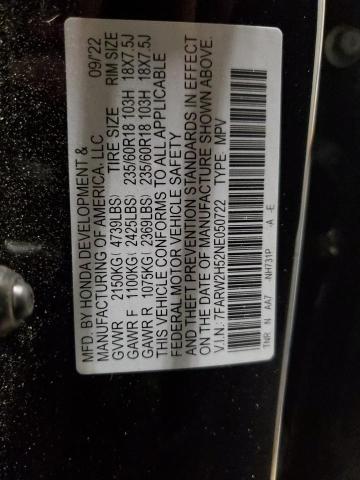7FARW2H52NE050722 - 2022 HONDA CR-V EX BLACK photo 13
