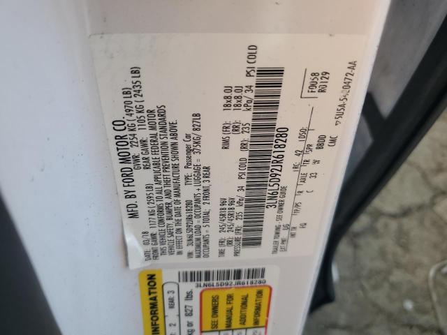 3LN6L5D92JR618280 - 2018 LINCOLN MKZ SELECT Білий фото 12