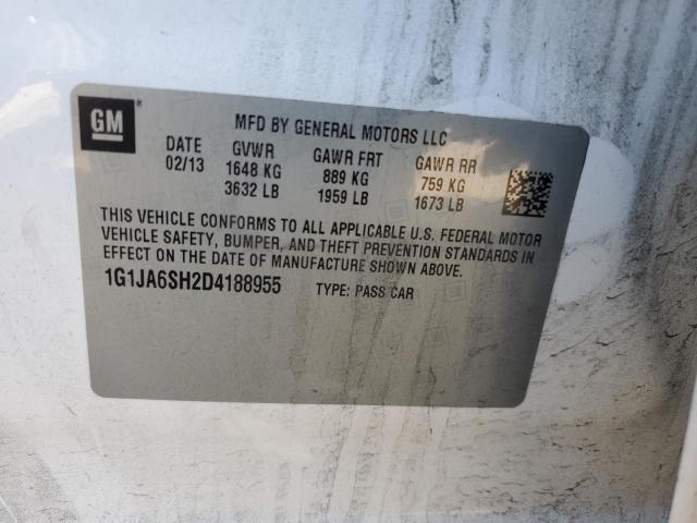 1G1JA6SH2D4188955 - 2013 CHEVROLET SONIC LS 白色 照片 13