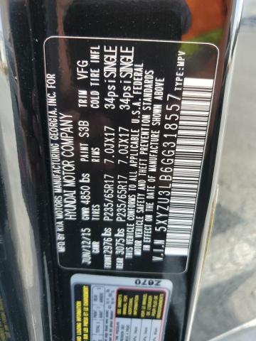 5XYZU3LB6GG318557 - 2016 HYUNDAI SANTA FE SPORT BLACK photo 13