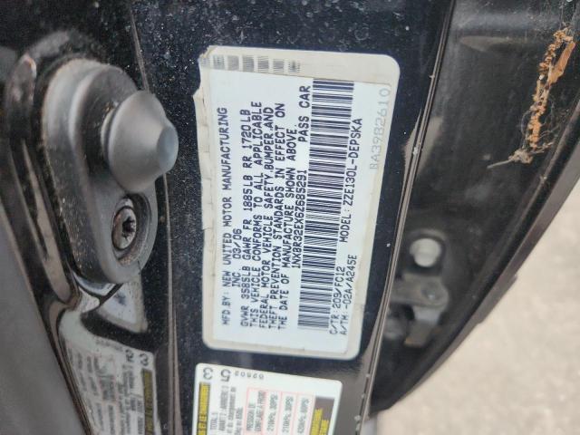 1NXBR32EX6Z685291 - 2006 TOYOTA COROLLA CE შავი ფოტო 12